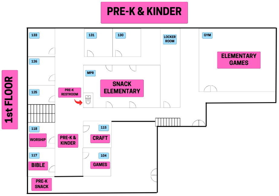 1st Floor Map